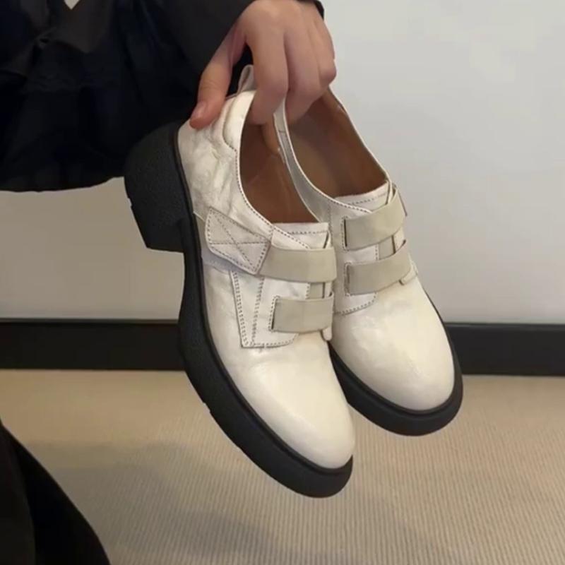 2025 New Women Heeled Shoes Loafers Brand Chunky Marie Janes Shoes Elegant 2025 Winter Leather Pumps Zapatillas