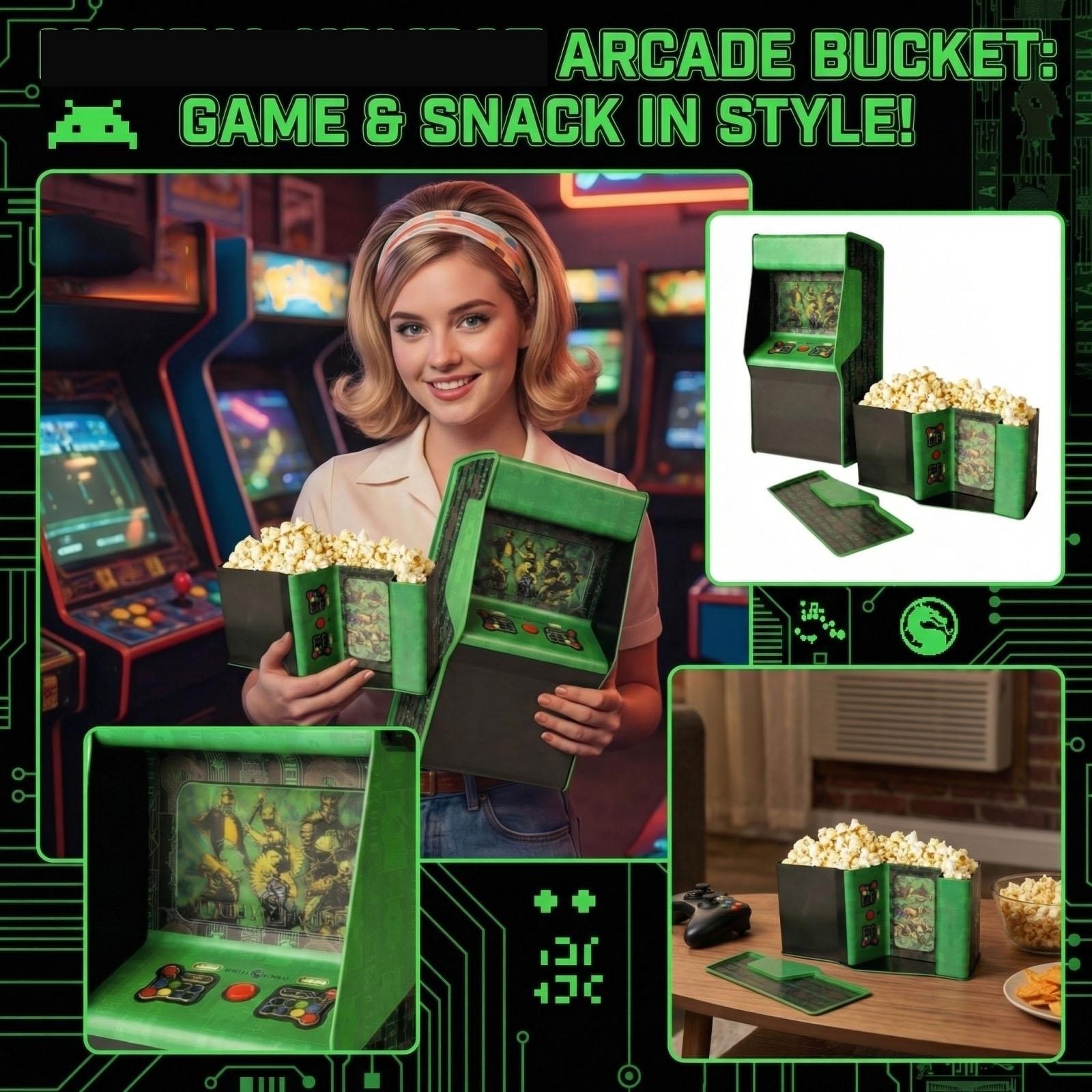 

Игровой Аркадный Ведерко для Попкорна Коробка для Хранения One Size