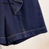 Korean Style Summer Women Basic Shorts High Waist Bow Stylish Blue Denim Straight Shorts Casual Loose Plus Size Streetwear Ladies' Shorts XL-5XL