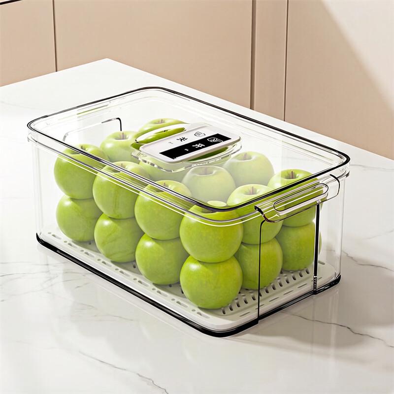 Large Plastic Refrigerator Storage Bins (4-Pack)