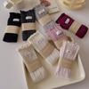 Women's Ruffle Top Mid-Calf Cotton Socks - Versatile Cute Korean & Japanese Style for Spring & Autumn