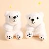 Cute Plush White Polar Bear Doll Keychain Pendant Cartoon Fat Animal Snow Polar Bear Car Keychain Bag Pendant Lovers Women Gifts