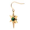 Les Trésors De Lily [Q5068] - Designer Steel Earrings 'A Star Is Born' Green Gold - 20x15 Mm