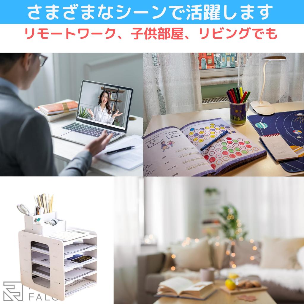 FALOFALO A4 Letter Case, 5-Tier File Rack, Document Tray, Storage Shelf, Desk, Tabletop Organization, Large Capacity