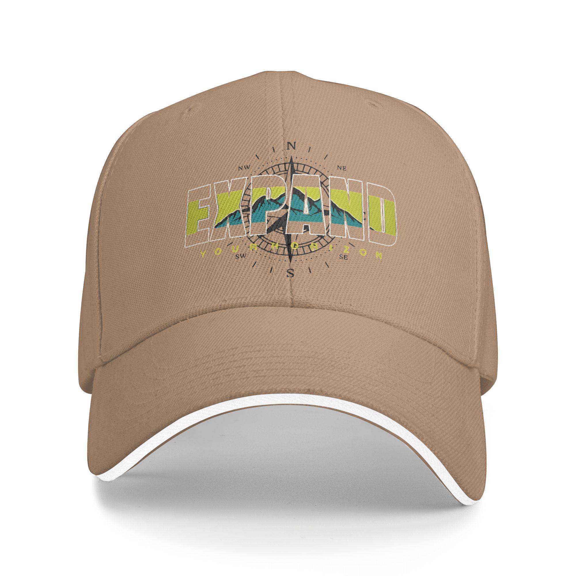 Expand Your Horizon Mountains Sandwich Baseball Caps Workouts All Seasons Exploring Headwear Unisex Running Adjustable Adult Hat Adjustable