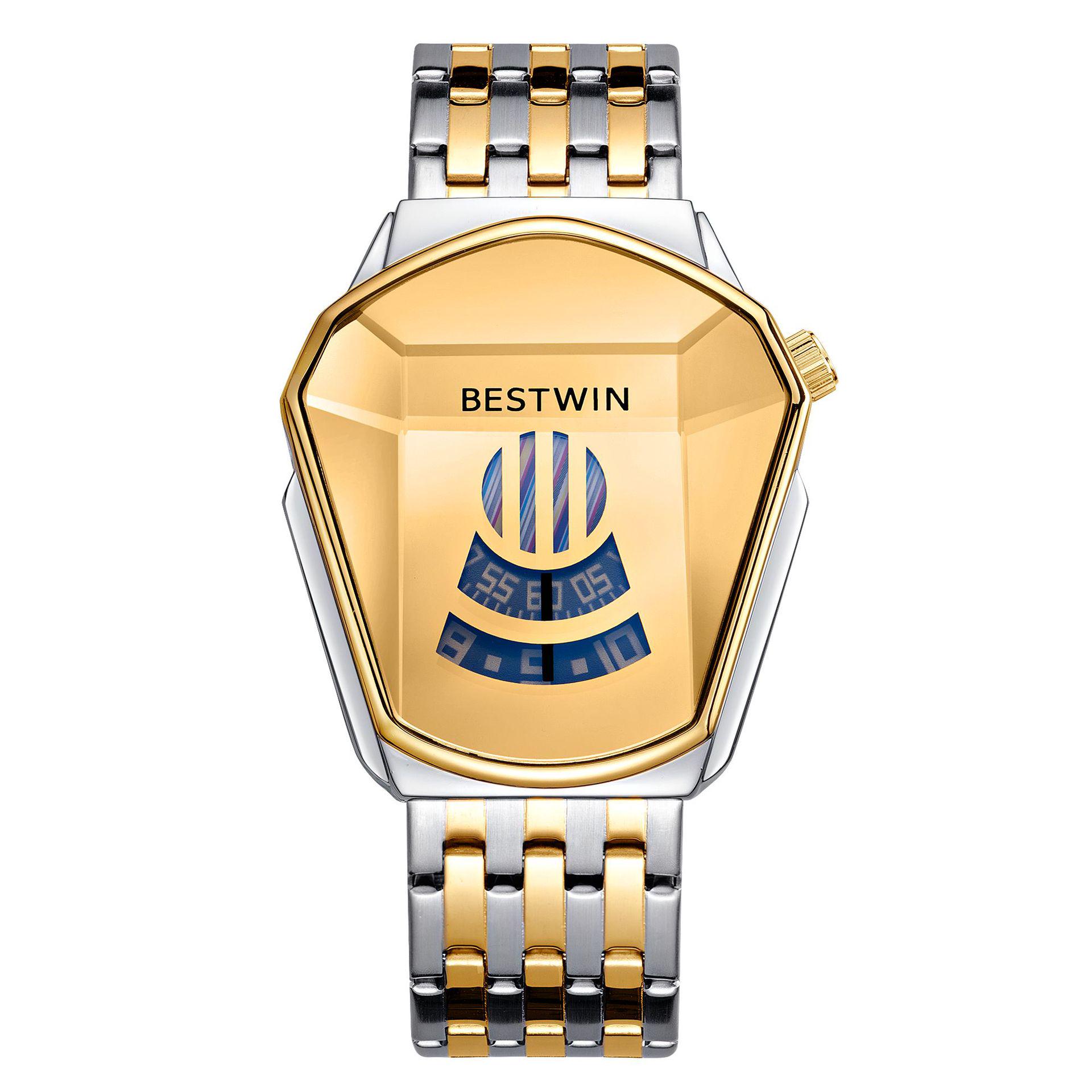

BESTWIN Diamond Alloy Quartz Watch for Men - Trendy Couple s Watch