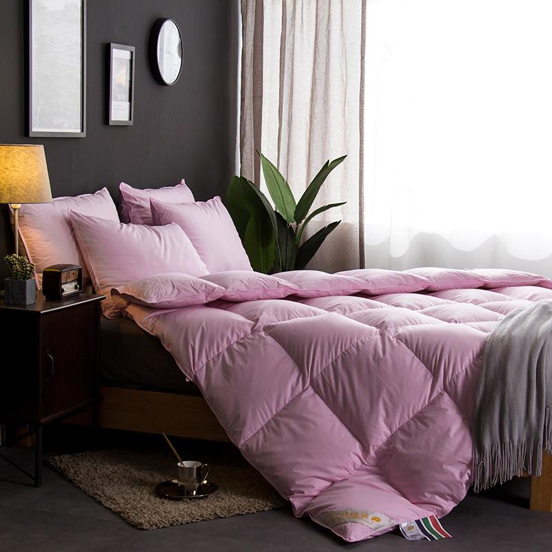 All-Cotton Thick Winter Quilt with White Duck Down - Cozy and Warm for Home or Hotel Use
