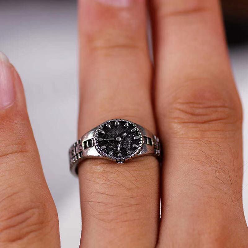 European and American Fashion Accessories Dial Ring Fashion Men's Street Hip-hop Open Ring Female