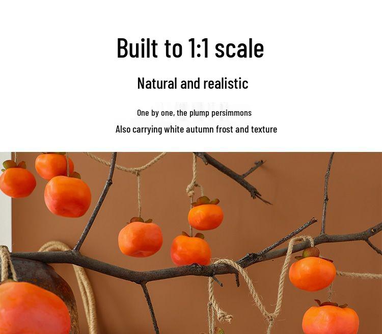 Frosted Persimmon String Wall Pendant for Autumn Decor – Perfect for Restaurants & Farmhouses