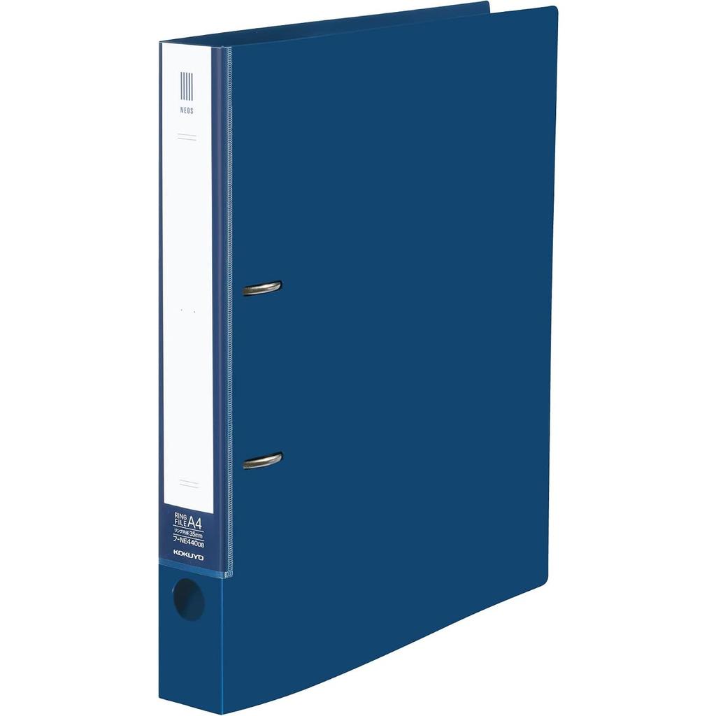 KOKUYO NEOS Ring Holds 330 File, A4, 2-Ring, Sheets, Navy, F-NE440DB