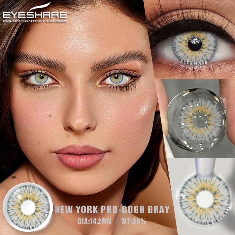 Eyeshare Colored Contact Lenses Eyes New York Pro Series 1 Pair Decoration Comestics Makeup