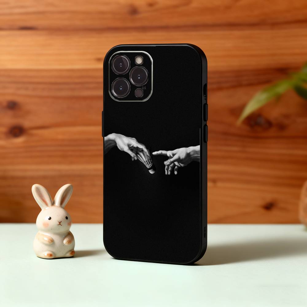 

Sports B-Badminton Cool Phone Case For iPhone17 16 15 14 13 12 11 Pro Max Plus,5G Soft Black Case iPhone14Plus