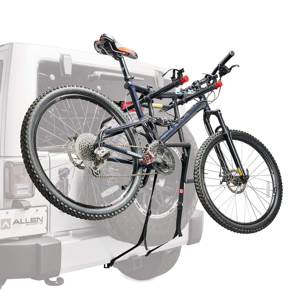 Allen Sports Bike Carrier, Black, Spare Tyre Rack, Deluxe, 2 Units, Genuine 322DN