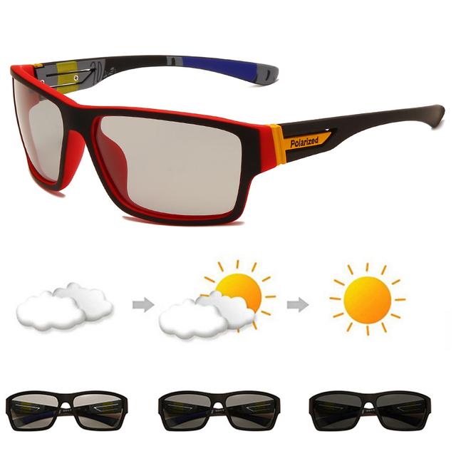 Ochelari de soare fotocromatici polarizați pentru sport, bărbați și femei, ochelari de ciclism, alpinism, ochelari de soare pentru șofat, UV400, schimbarea culorii ochelarilor