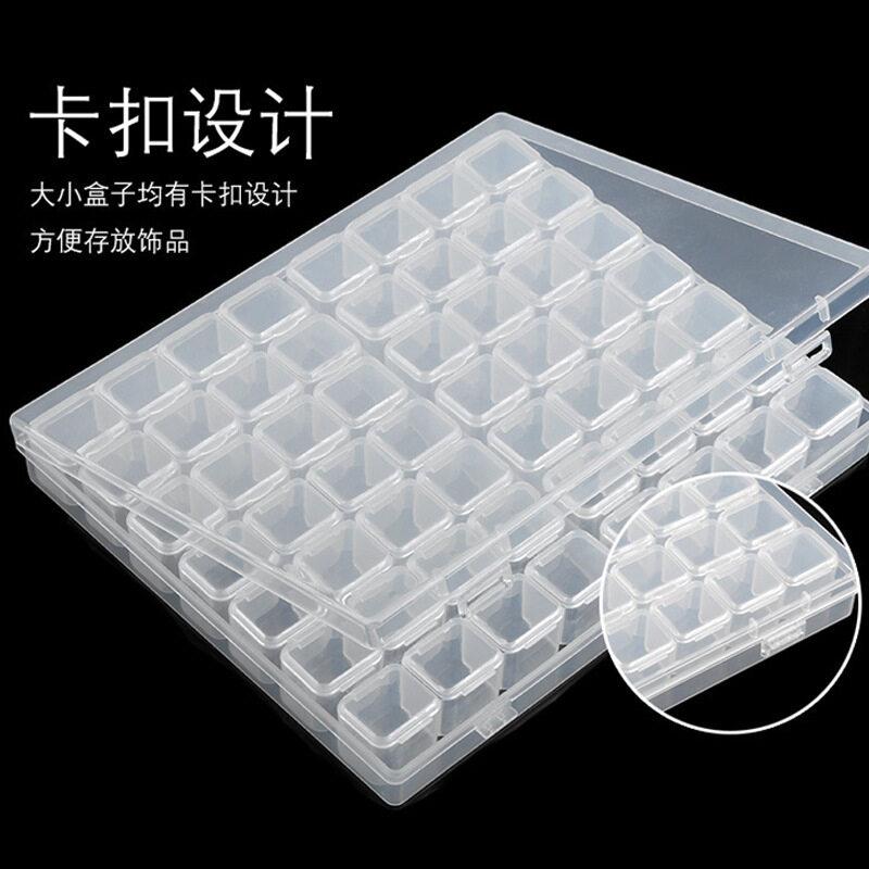 2856 сетки регулируемая прозрачная шкатулка для хранения ювелирных изделий коробка для хранения ювелирных изделий футляр для ювелирных изделий 56 grids 699₽