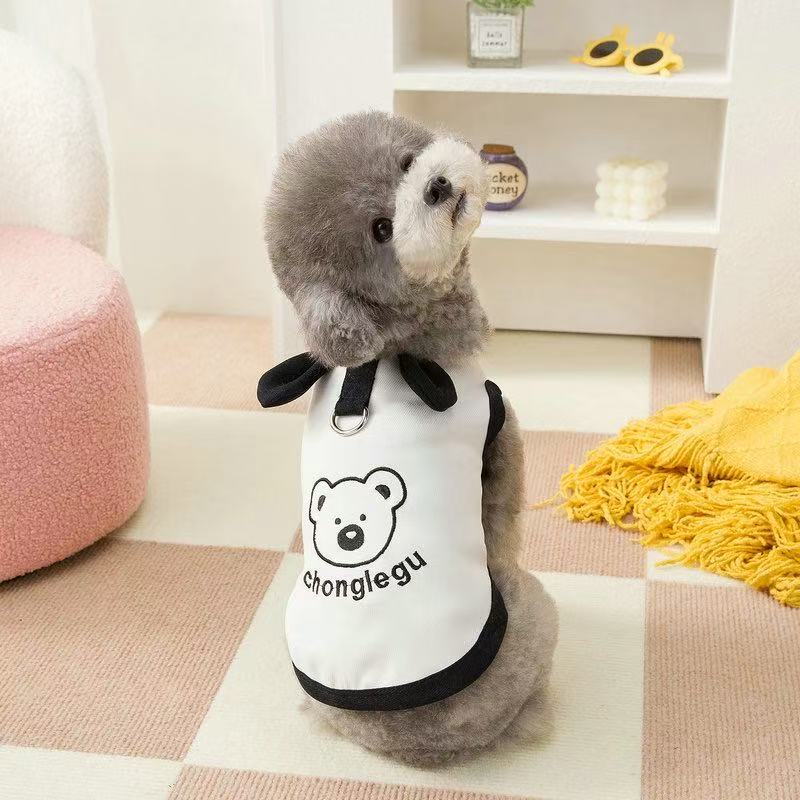 Cartoon Ins Style Dog Clothes Spring/Summer Comfortable Breathable T-shirt Cute Clothes