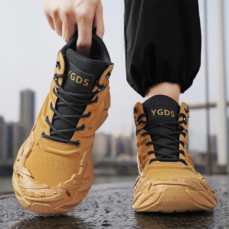 Horse Boots Men's Fashion Workwear Sports Shoes Men's Autumn Winter Outdoor Casual Leather Boots High Top Boots 2026 New Style