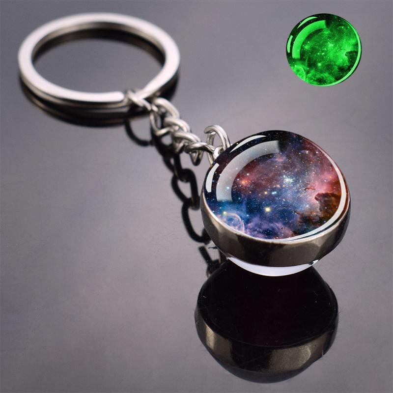 

Светящийся в темноте разноцветный брелок для ключей «Планета Галактика», «Вселенная», «Космический космос», «Астрономические украшения», «Стеклянный шар», «Кулон»