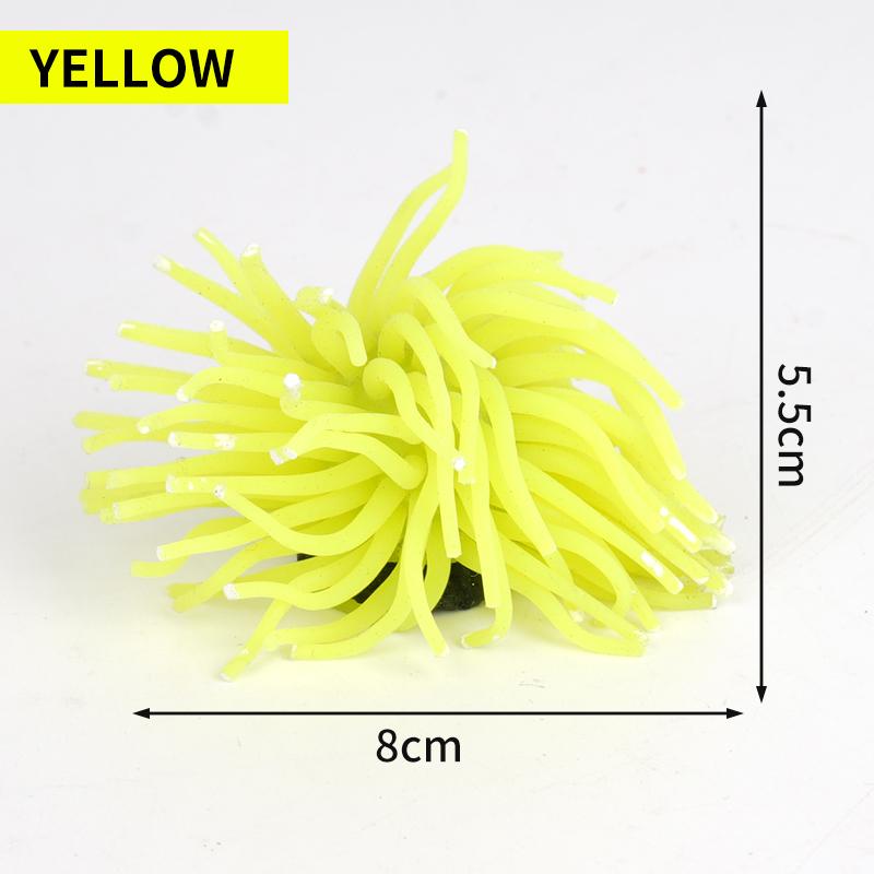 Aquarium Silicone Simulation Sea Anemone Sea Urchin Color Artificial Coral Plant Fish Tank Ornament Decoration Accessory
