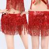 Sequins Wrap Skirt Belly Dance Hip Scarf Wrap Sparkles Mini Skirt Raves Festival Outfit Halloween Costume for Women Girls