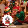 Lysande Speldosa Jul Bordsdekorationer Jul Kristallkula Speldosa Med LED-ljus För Jul Bordsdekorationer
