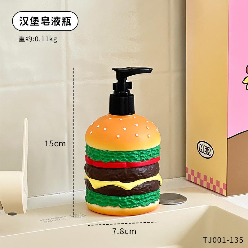 

Creative Soap Dispenser Hamburg lotion Press Bottle Shower Gel Bathroom Hand Wash Bottle Shampoo Bottle Decoration bathroom