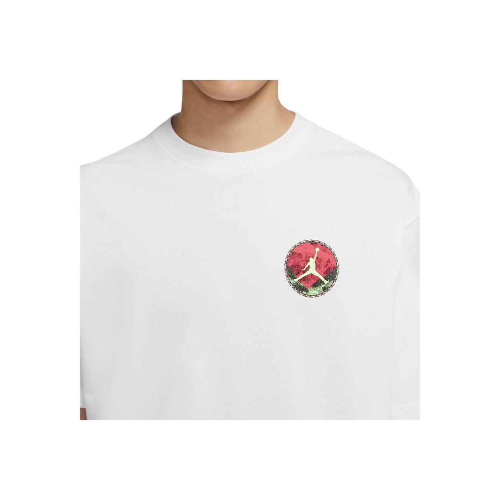 Jordan Sport DNA Back Mesh Print Casual Athletic Short Sleeve T-Shirt Men Tops White CT3656-100