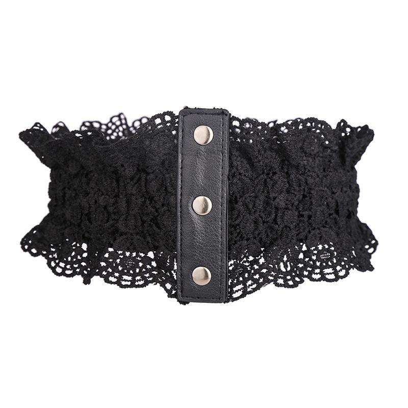 Fairy Lace With Skirt Elastic Wide Waist Seal Women'S Simple Waist Decoration Elastic Belt Women'S Accessories