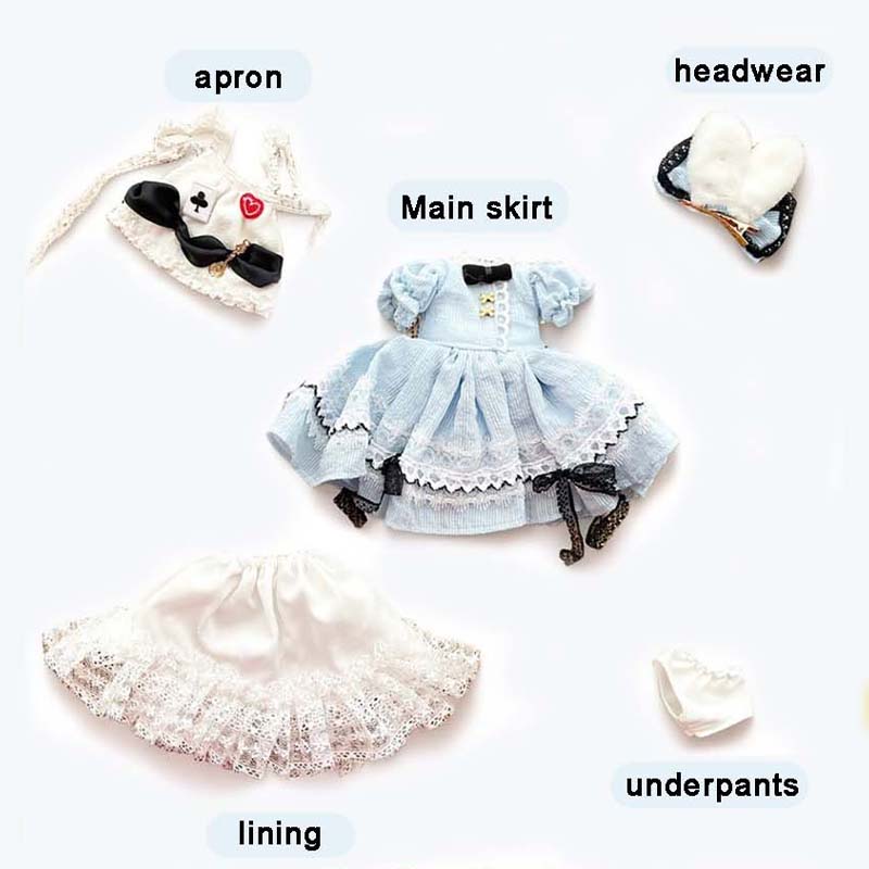 

30 см Кукла Сменная Одежда Изысканная Одежда для Кукол Лолита Для Кукол BJD Масштаба 1/6 Девочки Нарядная Игрушка Подарок Аксессуары для Кукол no doll синий