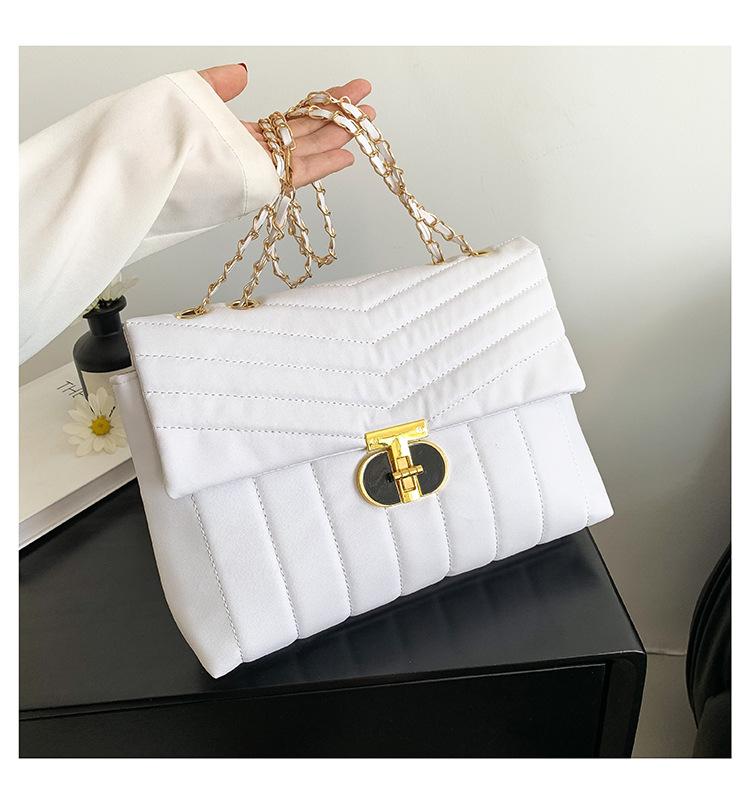 

2024 новая сумка из ниток с алмазной вышивкой 2024 лето ретро новая женская сумка популярная сумка-мессенджер на цепочке маленькая квадратная сумка белый