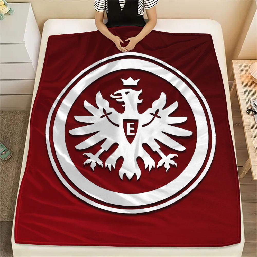 1PC Eintracht Frankfurt Patterned Flannel Blanket Suitable For All Seasons for Home Decor Warmth and Comfort Gifts Holiday Present