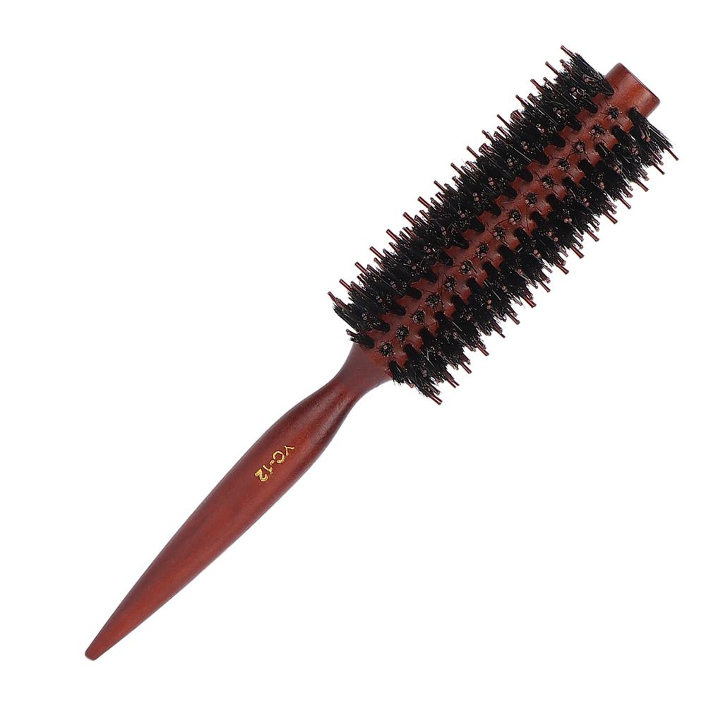 Round Styling Hair Brush Salon Use Curling Roller Hairbrush with Pointed Tail HandleVertical Lines