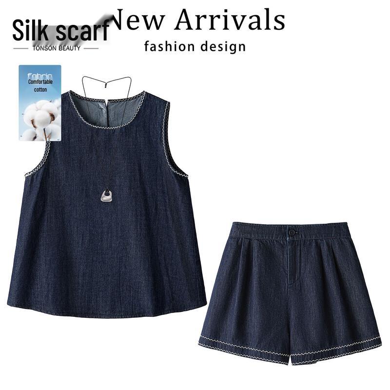 Women s Cotton Denim Two-Piece Set S