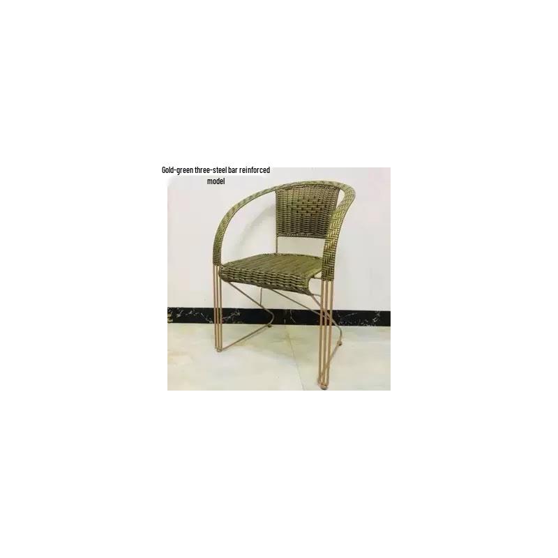 Ergonomic Rattan High-Back Chair for Elderly - Comfortable and Anti-Fall Design for Long Sittings, Perfect for Balcony and Outdoor Leisure.