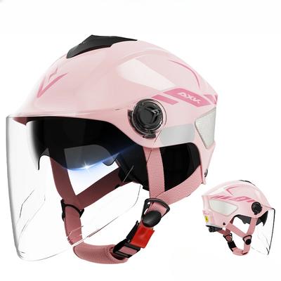Women's Motorcycle Half Helmets Dual Lens Scooter Moto Helmet Casco Vespa Village Riding Capacete De Moto Motocross Helmets
