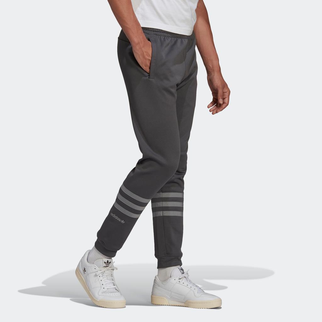 Adidas Color Block Stripe Joggers Men Bottoms Dark-Grey HE4690