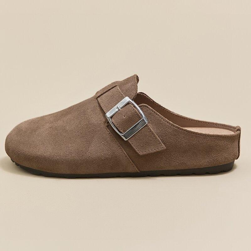 

Тапочки Boken, женская верхняя одежда, весна 2025, новые тапочки-мешки на толстой подошве, полутапочки с мягкой подошвой и одной педалью, ленивые тапочки 40