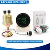 50~150 Celsius Oil Temperature Gauge 0-10 Bar Oil Pressure Gauge 2 IN 1 Car Gauge with Sensor Green/Red backlight for 12v/24v