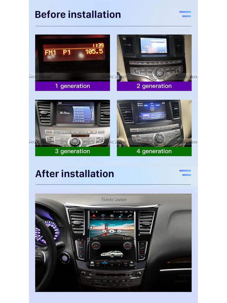 2014-2020 Infiniti QX60/JX35 Bluetooth CarPlay Android Navigation System
