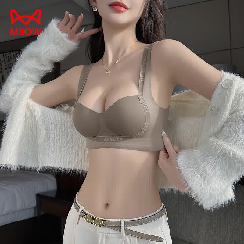 MaoRen Women s Seamless Wire-free Push-up Bra 36AB