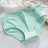 Women's Mid-Waist Milk Silk Panties Soft Breathable Candy Color Minimalist Underwear for Teens