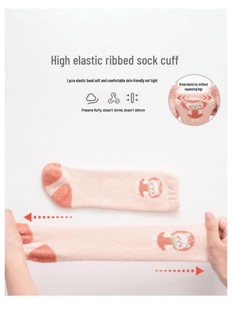 Winter Thickened Non-Slip Over-the-Knee Baby Socks 0-3 Months for Boys and Girls
