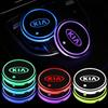 AANO1 1/2 Stück Leuchtender Auto-Getränkeuntersetzer Becherhalter-Pad Anti-Rutsch-Matte Für KIA Sportage Ceed Sorento Cerato Optima Picanto Rio Soul Niro