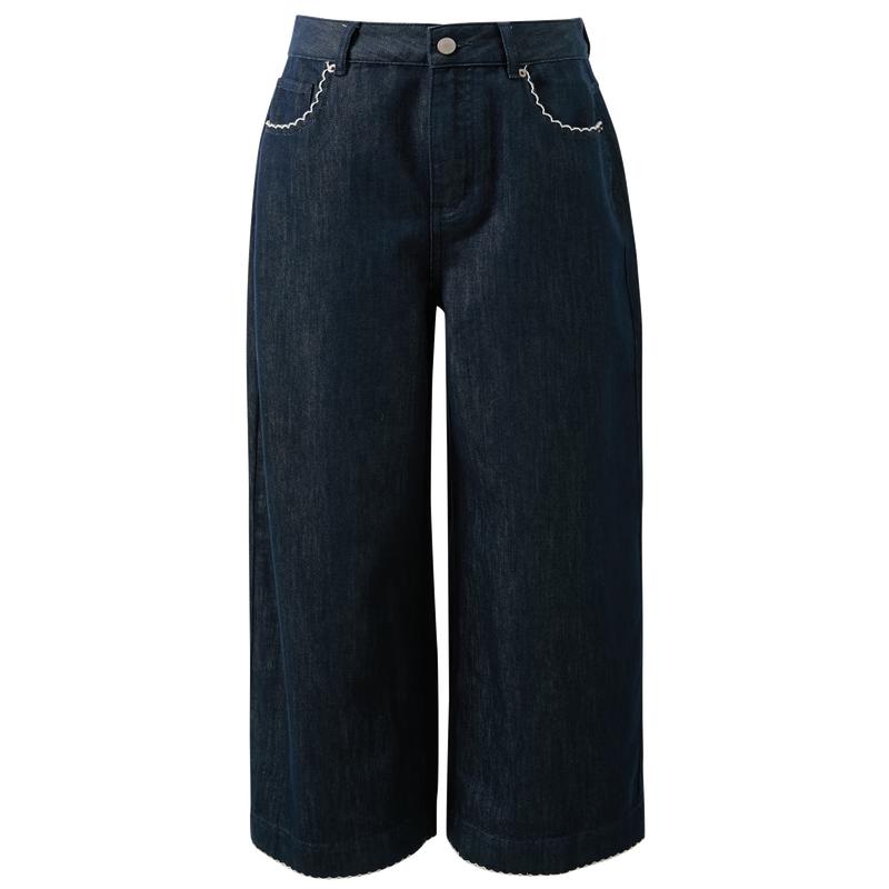 

Women s Retro High-Waist Loose Cropped Jeans M