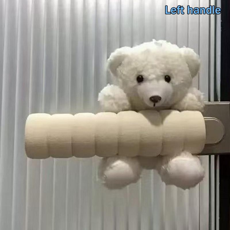 

1pc Cute Bear Door Handle Cover Child Round Anti Collision Pad Home Door Knob Protector Anti Static Plush Sleeve Decoration