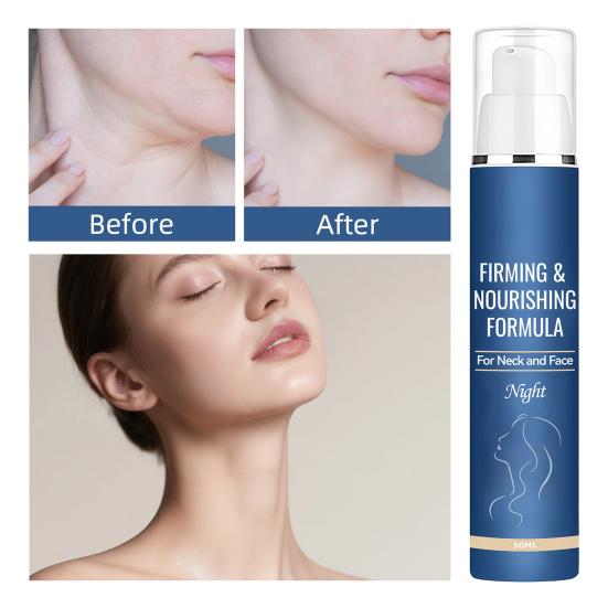 Firming Nourishing Night Cream for Face Neck 50ml Anti-Aging Hydrating Moisturizer for Women Reduces Wrinkles & Fine Lines Restores Elasticity