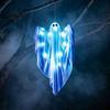Floating Visual Effect Props Halloween Hanging Light Up Ghost Decoration, Large Spooky Flying for with LED Lights Front Yard Patio Lawn Garden