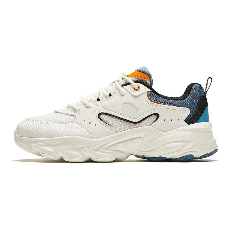 Anta Little Daddy Comfortable Shock Absorbing Wear Resistant Low Top Casual Shoes Men sneaker White Blue Black 912418893-2