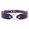 DIEZI Harajuku Gothic Cosplay PU Leather Choker Necklace For Women Men Punk Sexy Circle Pendant Torques Necklace Gift Jewelry