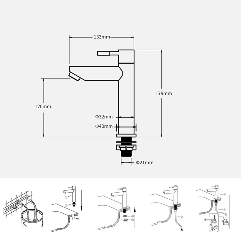 Faucet Basin Family Hotel Kitchen Replacement Single